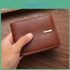 Fashionable Men's Wallet Short Wallet Men's Youth Business Casual Horizontal Wallet Trendy Spacious Soft Leather Wallet