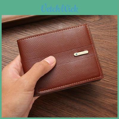 Fashionable Men's Wallet Short Wallet Men's Youth Business Casual Horizontal Wallet Trendy Spacious Soft Leather Wallet