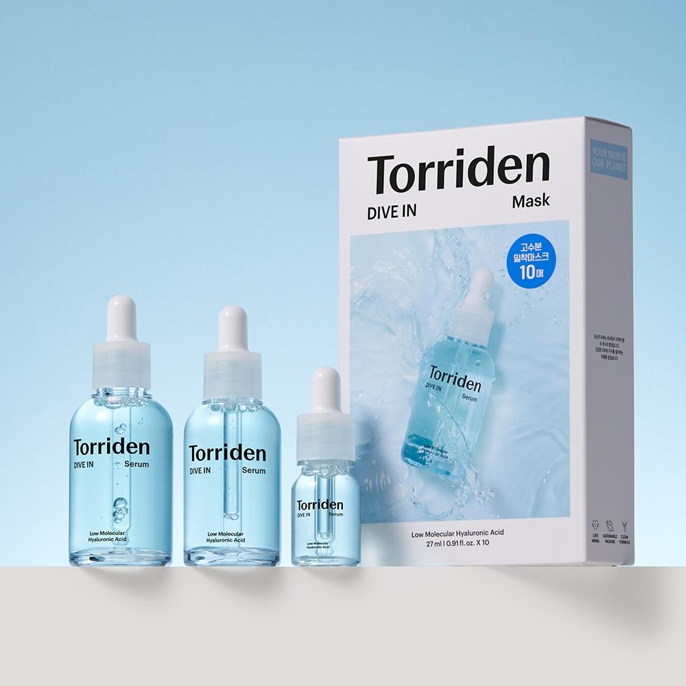 

Torriden [Dive In Set of 3] Torriden Dive In Низкомолекулярная сыворотка с гиалуроновой кислотой 50 мл+40 мл+20 мл + маска Dive In 10 листов