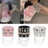 2Piece Skulls Star Multilayered Wristband Hip Hop Streetwear Fans Y2K Bracelet