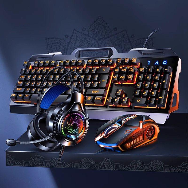 Esports Gaming Wired Keyboard, Mouse, and Headset Set