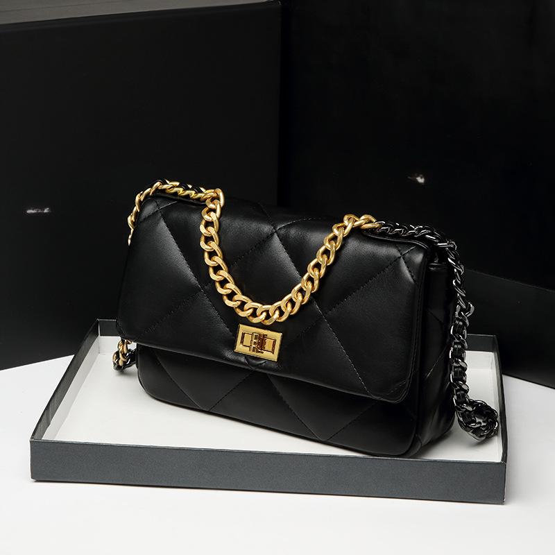 Fashionable Women's Bag Niche Design Diamond Chain Bag for Women Spring and Summer New Handheld Small Square Bag Crossbody Armpit Bag