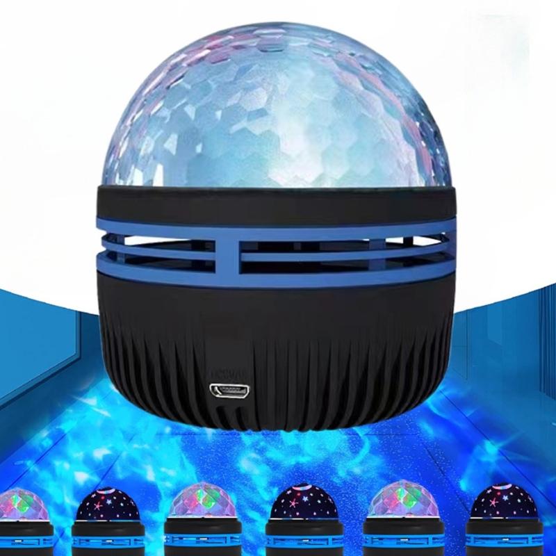Quiet Operation Magical Ball Light Projector for Kids Room Night Light Rechargeable LED Rotating Lighting for Bedroom