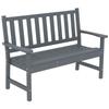 Panca da Giardino in Plastica a 2 Posti, Panchina da Esterno per Patio con Braccioli e Schienale, Arredo da Esterno Resistente alle Intemperie per Balcone