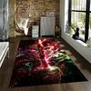 Fiery Red-Haired Warrior Carpet Non-slip Rug Suitable for Living Room and Bedroom Sofas