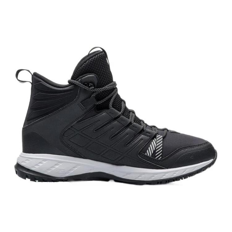 Li Ning Cushioning Slip Resistant Abrasion Resistant High top Running Shoes Men's Standard Black ARHP215-2