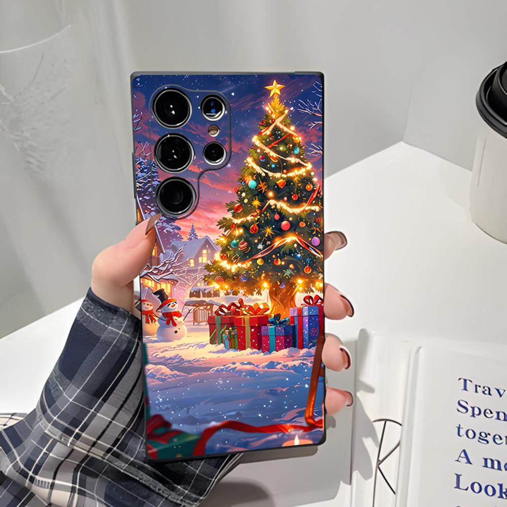 Merry Christmas Tree Phone Case For Samsung S26 S25 Plus S20 S20 Plus S22 Ultra S23 FE S21 Plus S21 Ultra Soft Cover