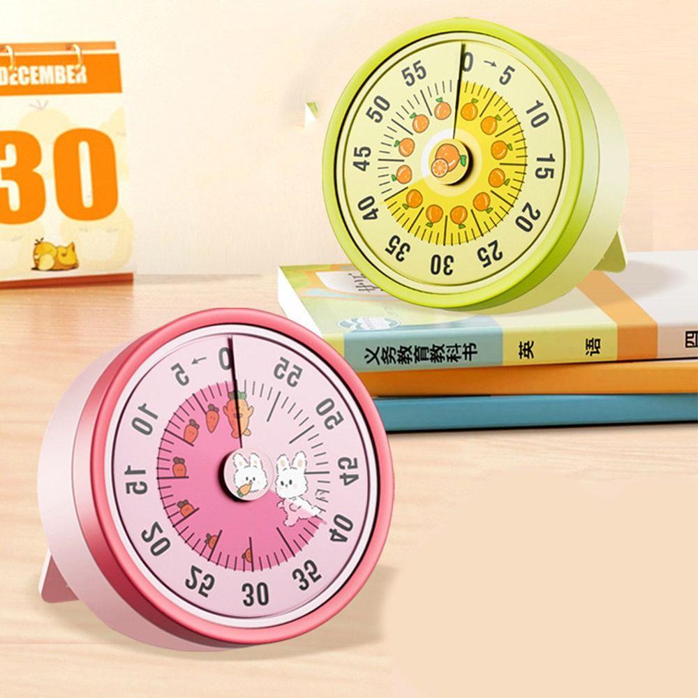With Stand Mechanical Timer 60-Minute Countdown Clock Cute Visual Timer  Fridge