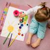 Silicone Craft Mat with Collapsible Cleaning Cup, Non-Stick Washable Painting Palette Pad for Kids Artists DIY Oil Art Drawing Tools