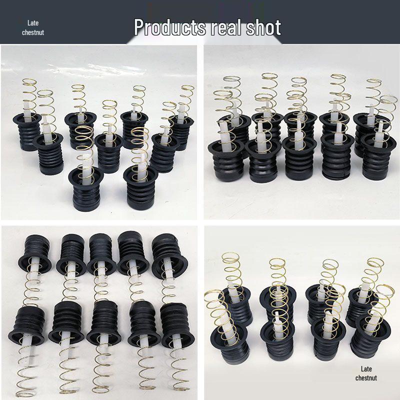 Rubber Drain Plug & Sleeve with Spring for Semi-Automatic Twin Tub Washing Machine