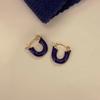 Fashion ins cold wind simple light luxury high-end ear buckle temperament geometric earrings women's small and versatile tide earrings