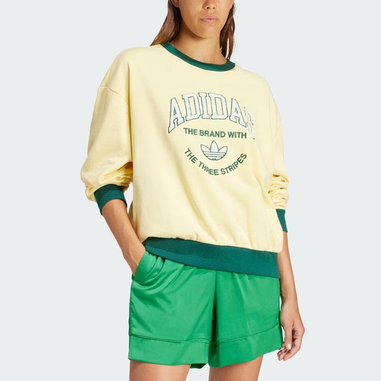 Adidas Originals Vrct Graphic Sweatshirt Women Sweatshirt Yellow IT9857