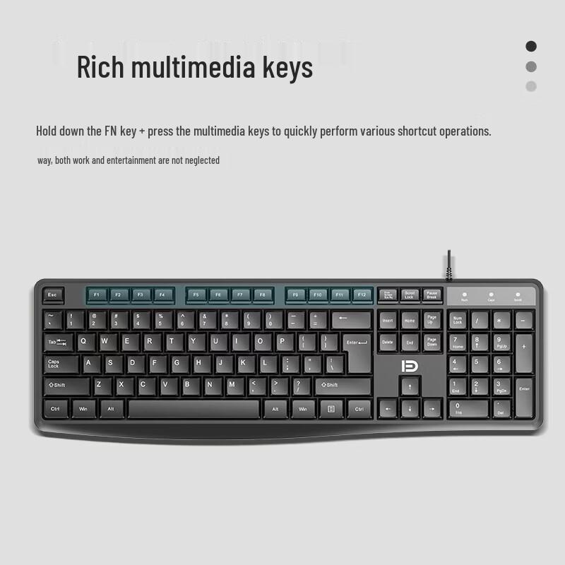Fude Ergonomic Wired Keyboard and Mouse Combo