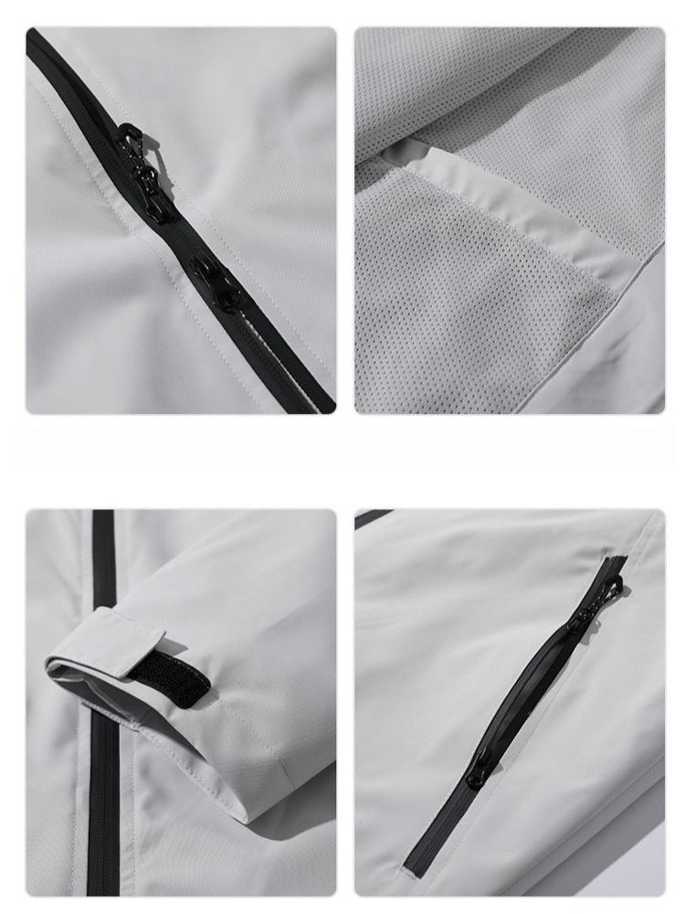 Minimalist Punching Jacket Men and Women Outdoor Windproof Waterproof Hooded Mountaineering Clothing Spring and Autumn Single Punch Jacket Jacket