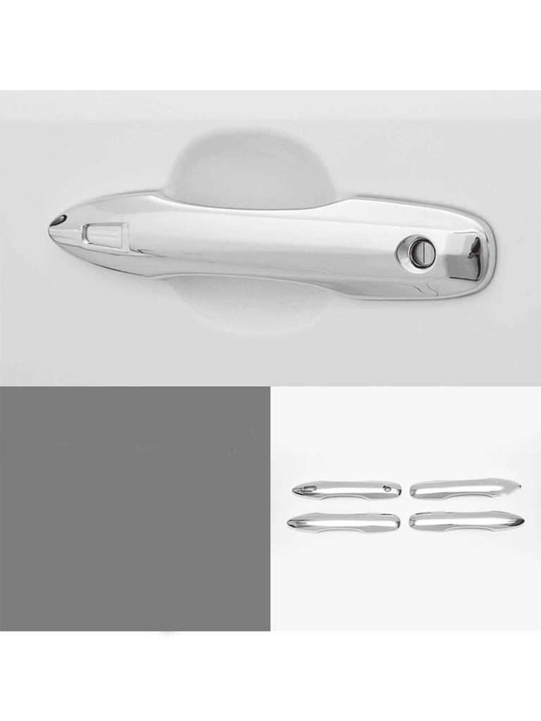 4 Pcs ABS Side Door Handle Cover Trims for Toyota Camry 2018 - 2025, Black with 2 Smart Entry Holes