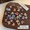 50Pcs Mix Colorful Resin Butterfly Nail Charms Nail  Art Stereoscopic Nail Decoration Diy Accessories