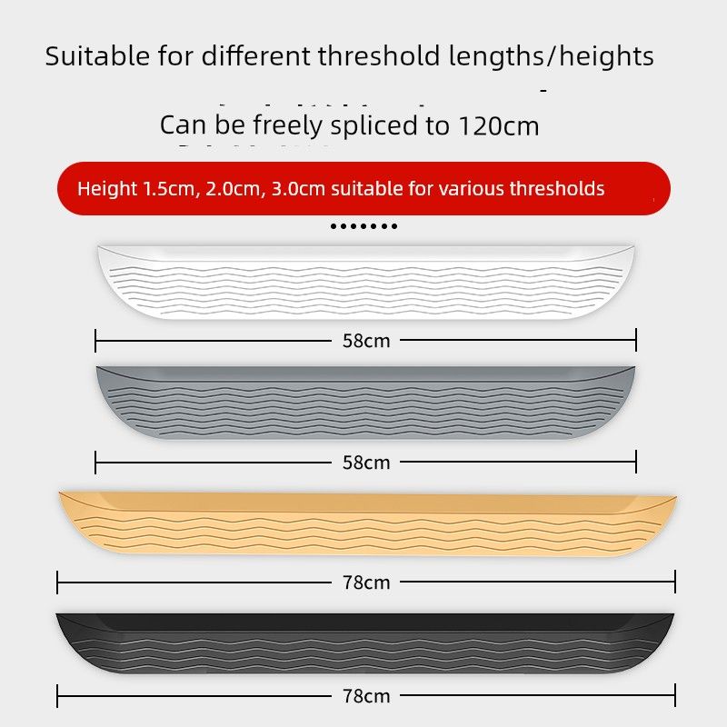 Suitable for Robot Vacuum Cleaners, 4cm5 Climbing Mat for Dji, Xiaomi, Dreame, Roborock, Balcony Slope Mat, Threshold Strip