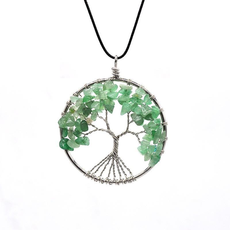 Natural Gravel Tree Of Life Necklace, Fortune Tree Root Necklace N138