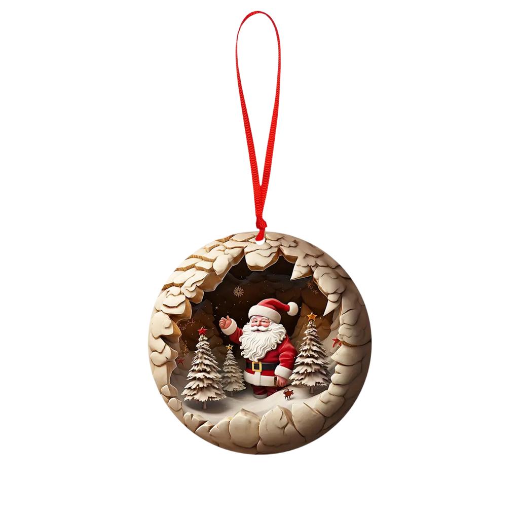 2D Flat Acrylic Christmas Snowman Christmas Tree
