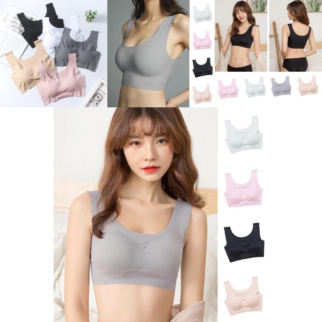 Seamless Plus Size Padded Sports Bra With Breathable Elastic And U Back Design