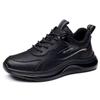 Men's shoes 2025 autumn new fashion leather casual running chef shoes soft leather running shoes men