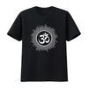 Yoga Om Ohm Symbol Spiritual T Shirt Vintage Washed Graphic Top For Everyday Wear Versatile Stretched Breathable Soft