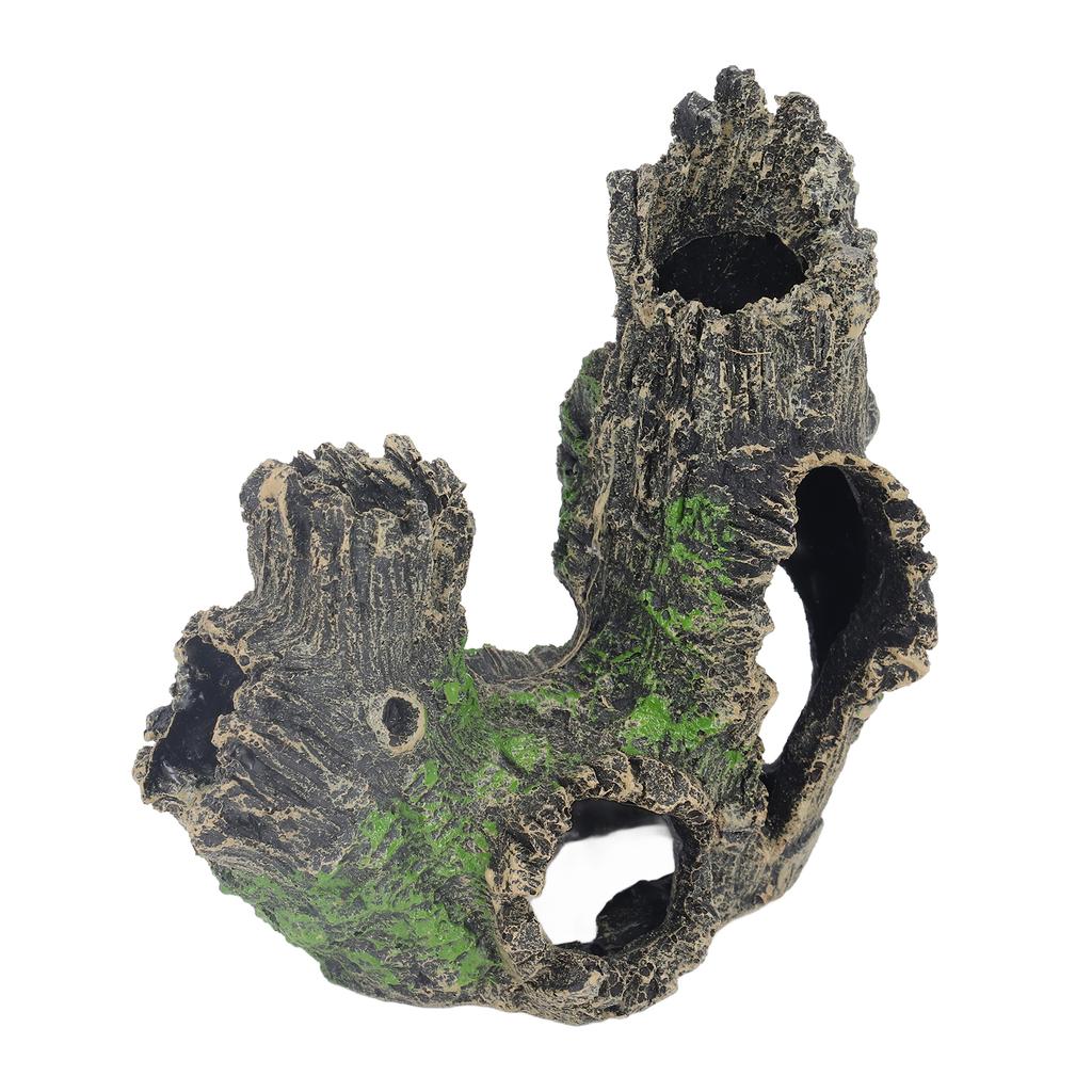 Aquarium Baumstumpf Loch Exquisites Garnelen Versteckhaus Hohlbaumloch Harzhandwerk Dekorationen