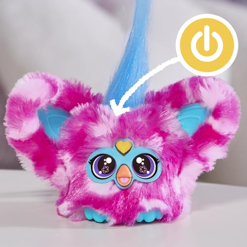 Furby Fur Bullets Dirty Mini Friend, Over 45 Sounds, Furby Language, Electric Plush Toy, Ages 6+, Pink, Polka Dots G0403 Genuine Product