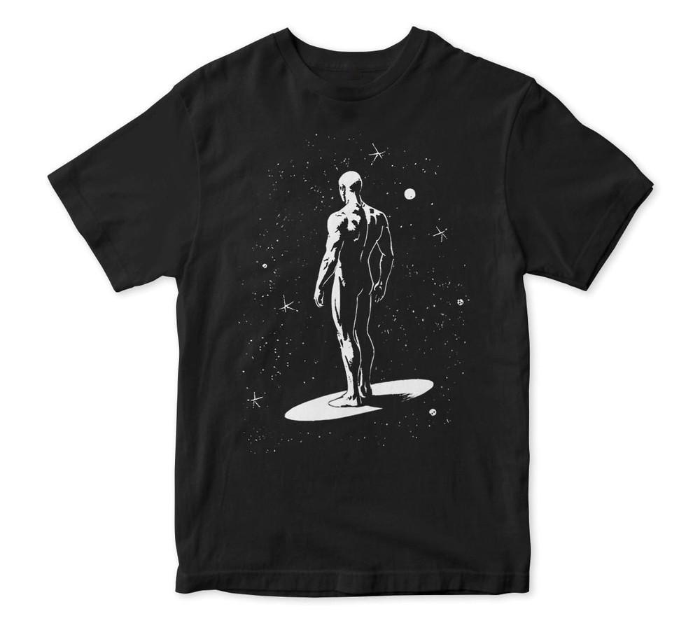 

2000s Silver Surfer Marvel Mad Engine Chrome Metallic T-shirt S-5XL Reprint nEW Unisex T-Shirt L