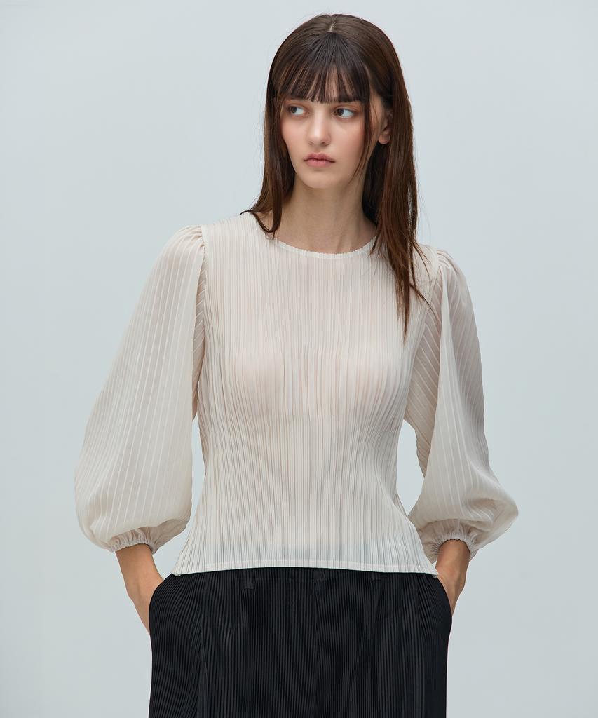 YOYOYOY Triple Pleated Puff Blouse 3 Colors
