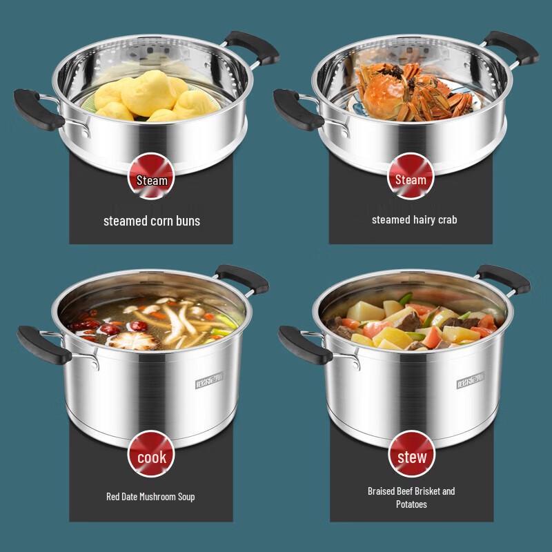 Bernice 3-lagiger Edelstahl-Dampfgarer Suppentopf