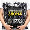 350/70PCS Electrical Cable Wire Washers Rubber Grommet Assortment Kit Firewal Hole Plugs Wiring Grommet Plumbing Gaskets Tools