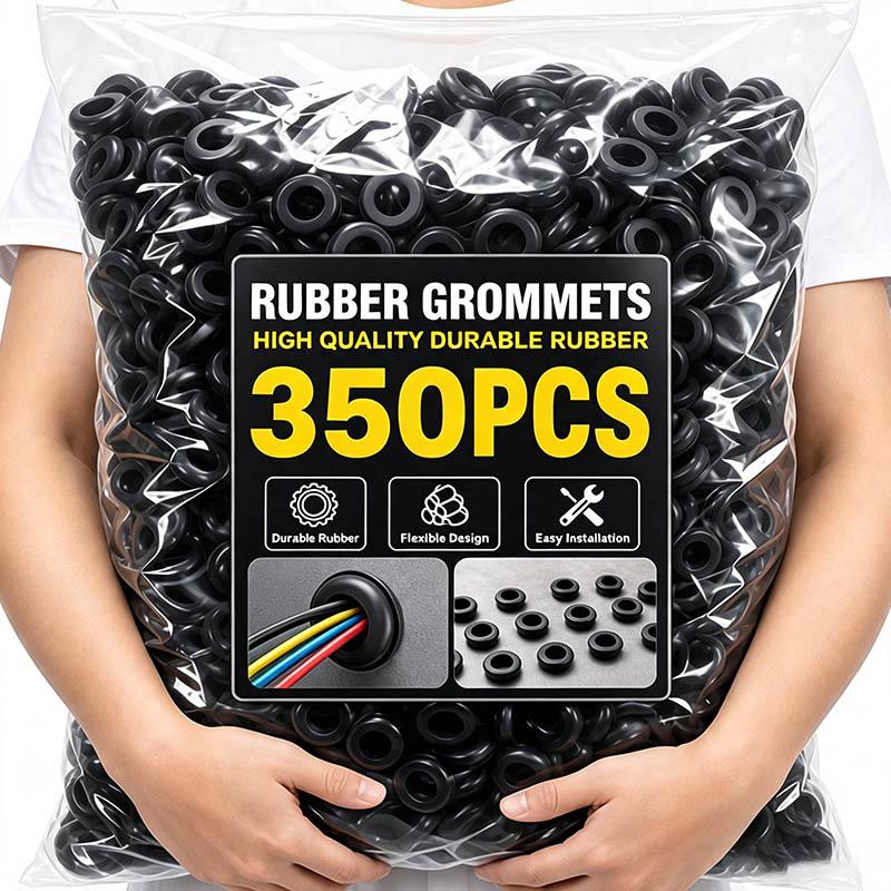 350/70PCS Electrical Cable Wire Washers Rubber Grommet Assortment Kit Firewal Hole Plugs Wiring Grommet Plumbing Gaskets Tools
