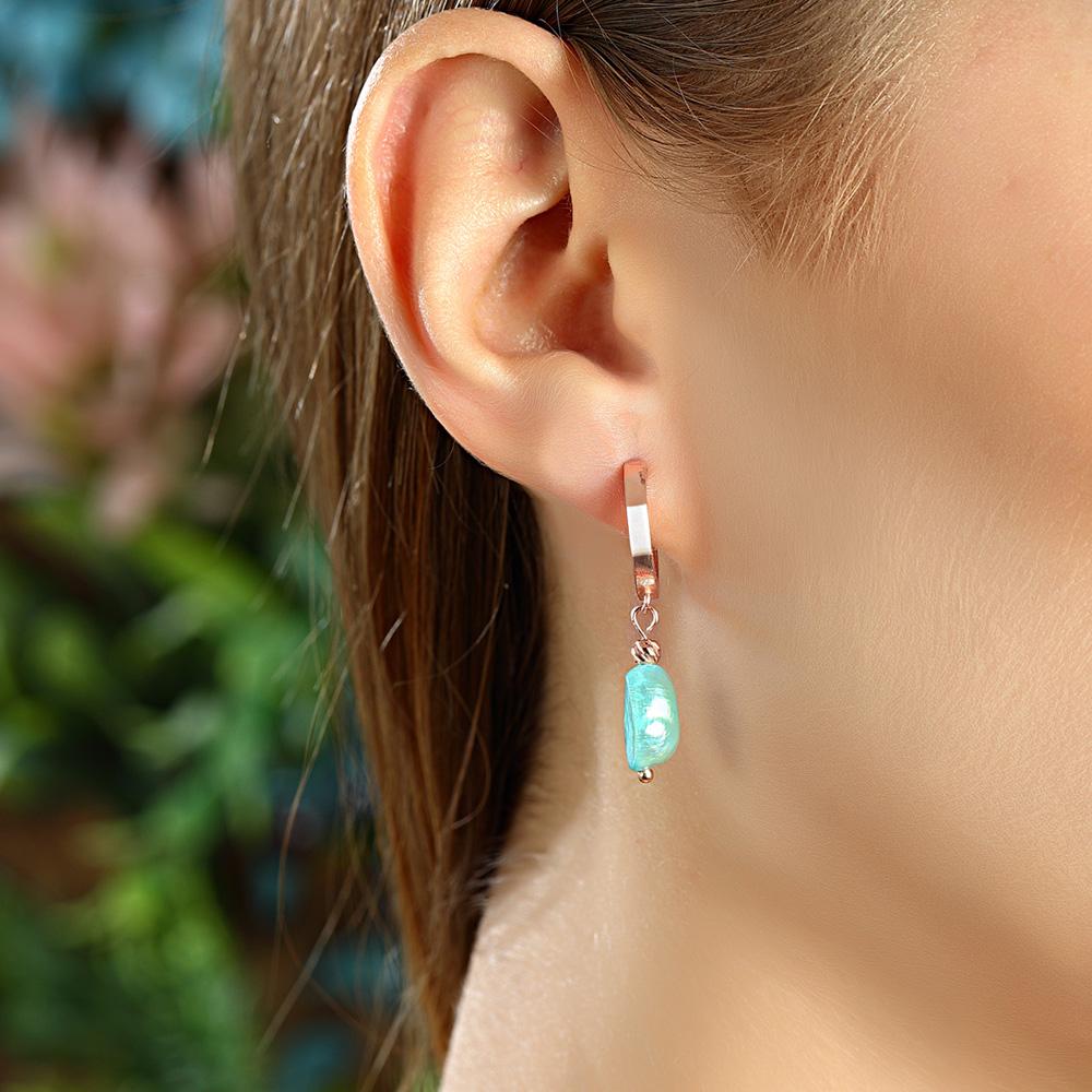 

Эффектные серьги ювелирные изделия капли воды стерлингового серебра 925 пробы для женщин серьги с розовым золотом