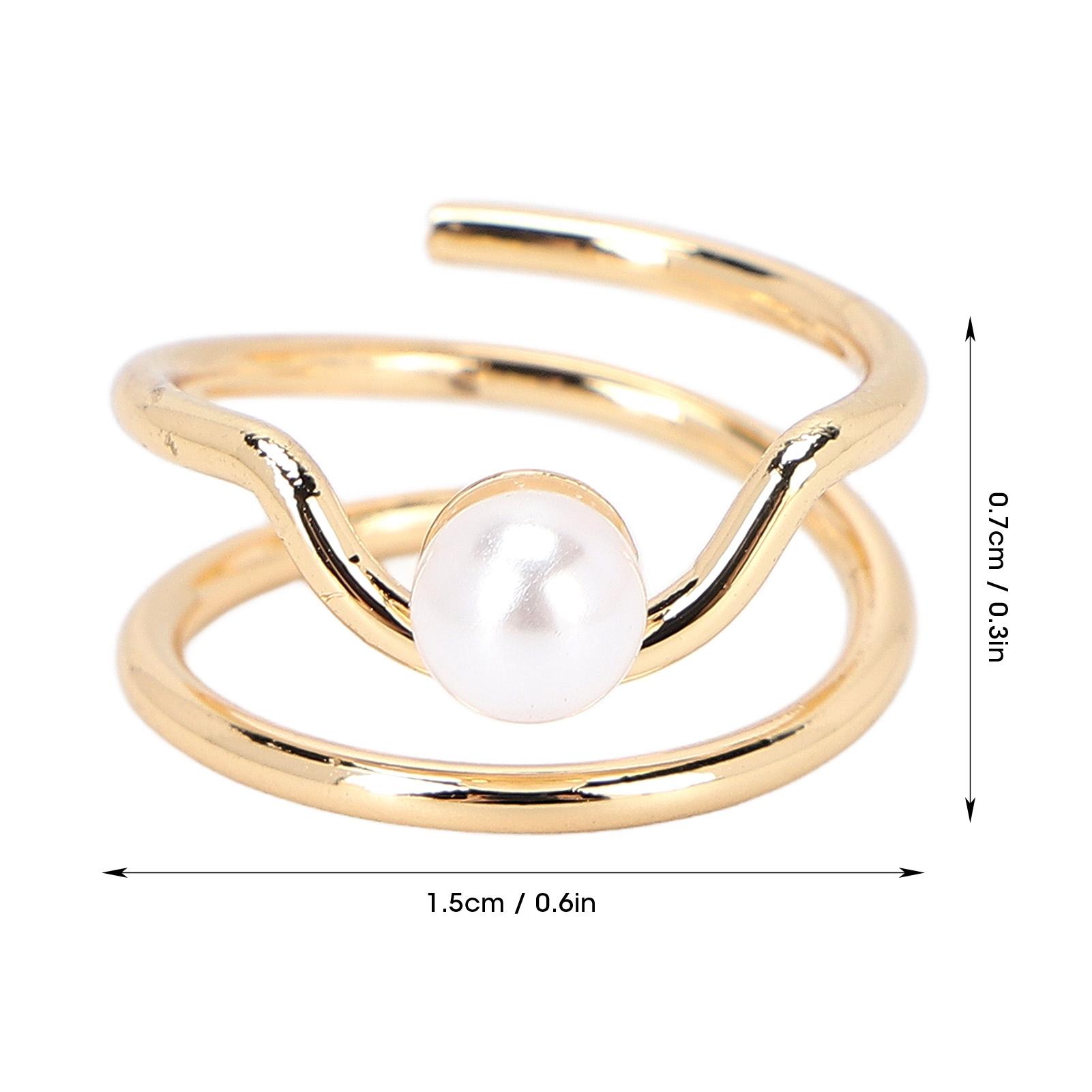 Pearl Finger Nail Knuckle  s Stylish and Simple Copper Fingertip Jewelry for Women Girls