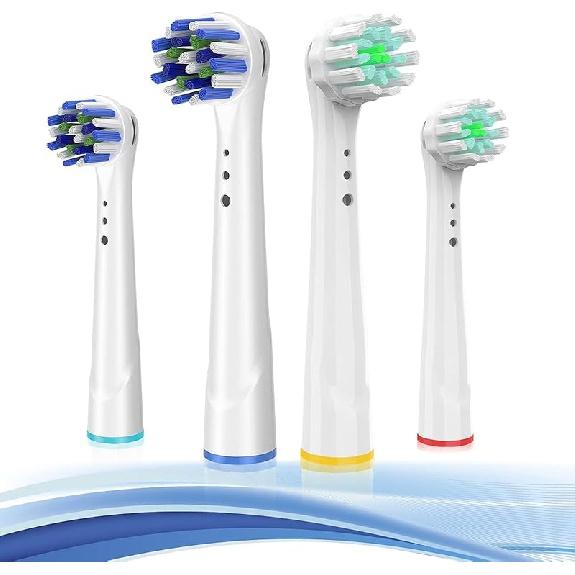 Replacement Toothbrush Heads for Oral B Braun, 8 Pack Professional Electric Toothbrush Heads, Precision Clean Brush Heads Refill Compatible with 4 Count (Pack of 1)