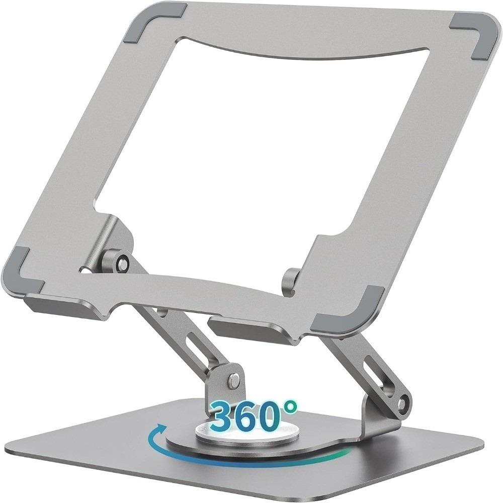 Adjustable Tablet Holder 360 Rotating Base Computer Riser Multi-Functional Laptop Bracket for Desk