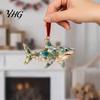 Winterurlaubs-Schmuck Meeresglas-Weihnachtsdekoration, Küsten-Schildkröte Walhai Oktopus Gastgeschenke für Festivals Baumbehang,