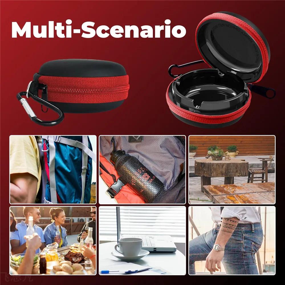 Portable Pocket Ashtrays with Eva Bag Zipper Ash Tray for Gift for Boyfriend Home Accessories Outdoor