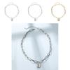 Trendy And Bold Geometric Lock Necklace For Women With Durable Alloy And Unique Layered Design Perfect For Chic Fashion Looks An