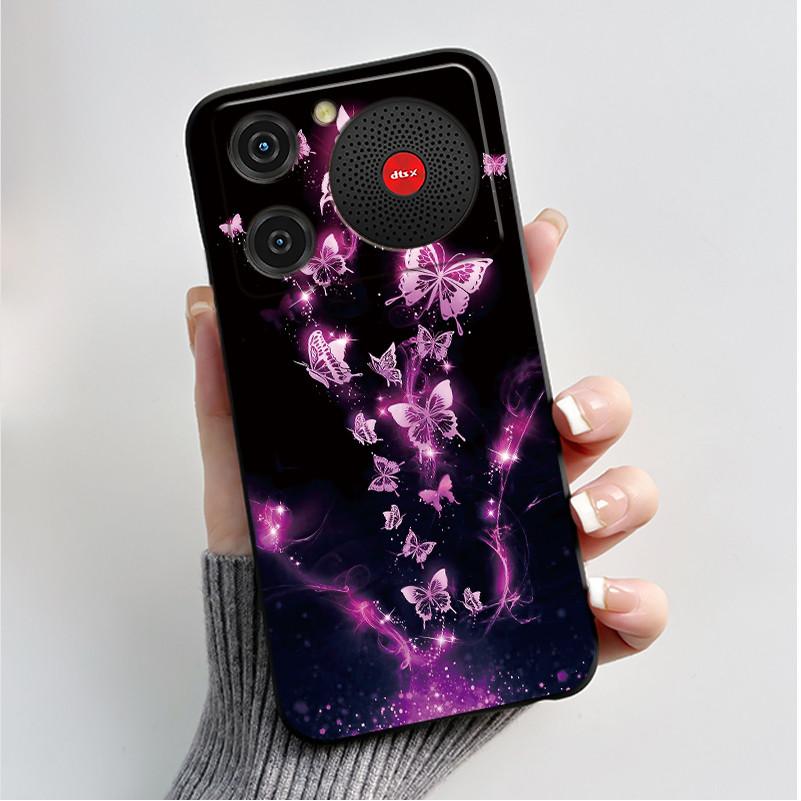 For Nubia Music Case Z2353 Butterfly Flowers Silicone Phone Cover For ZTE Nubia Music Funda Protection Shockproof Bumper Shell