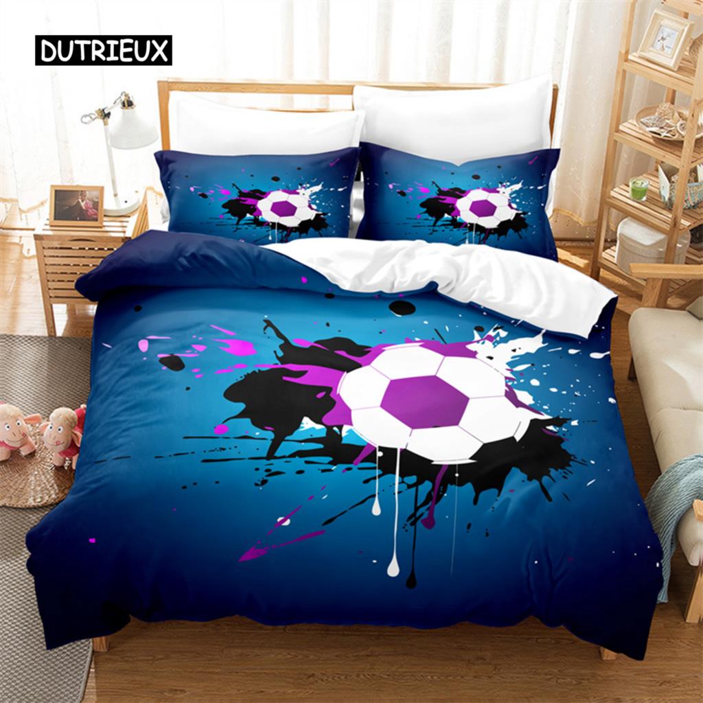 Set de lenjerie de pat pentru fotbal, sport competitiv, pentru băiat