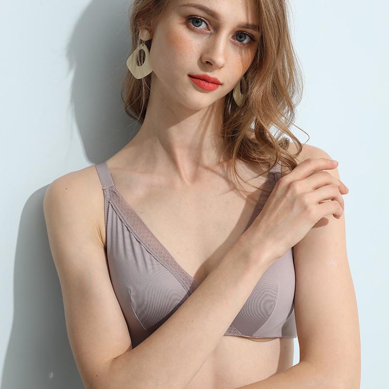 Comfortable Sexy Mulberry Silk Wireless Bra - Breathable, Medium-Thick, Perfect for Sleeping