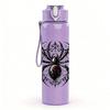 1PC Black Spider Insect 750ml Color Plastic Sports Water Bottle Leakproof Flip Straw Lid Suitable for Sports Office Home Use