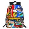 Backpack With Printed Cartoon Design For School Students