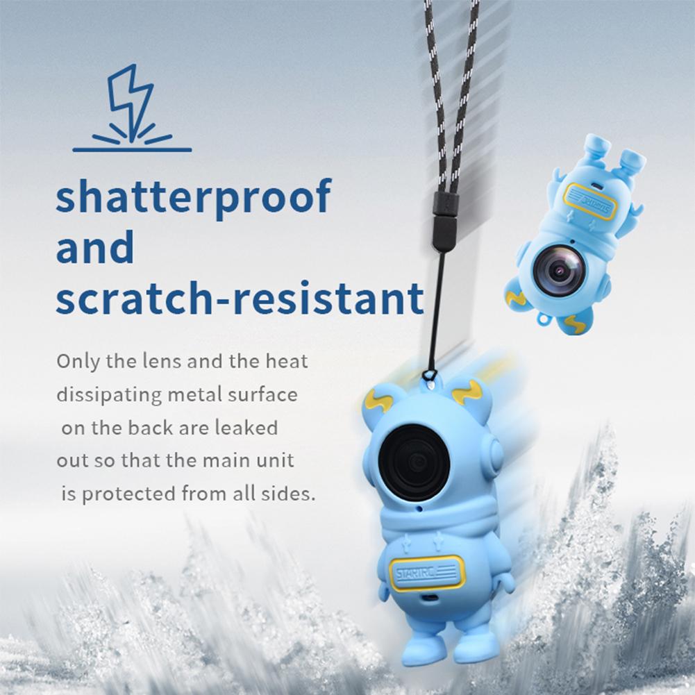 Silicone Case for Insta360 GO 3 Camera Spaceman Silicone Housing Protector Scratchproof Cartoon Silicone Case Camera Accessories