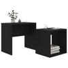 Coffee Table Set Black 48 X 30 X 45 Cm Particleboard