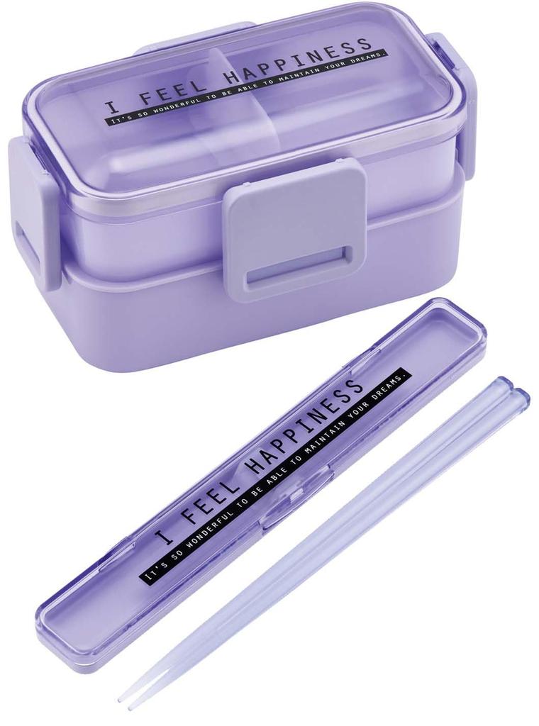 Skater Bento Box, 2-Tier, 600ml, for Women, Made in Japan, with a Soft Dome-Shaped Lid, Dishwasher and Microwave Safe, See-Through Color, Pale