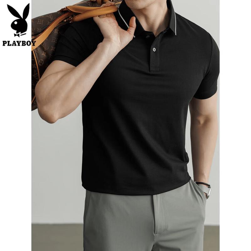 Playboy Men s Summer Business Casual Polo Shirt 4XL 190