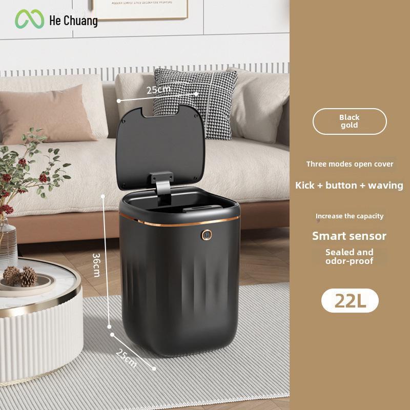 Luxusní automatický odpadkový koš se senzorem - Vodotěsný pro domácnost, ložnici nebo koupelnu